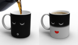 Wickedclothes:  Color Changing Mug When Cold, This Morning Mug Displays A White On