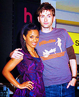 tardis-impala:9 FAVORITE PICTURES OF: David Tennant and Freema Agyeman— requested by ridethemillenni