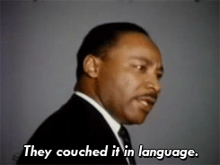sophiabiabia:  tranqualizer:  [photo set: moving images of Martin Luther King Jr delivering a sermon a day before his assassination. Text reads, “somebody told a lie one day. they couched it in language. they made everything black, ugly and evil. look