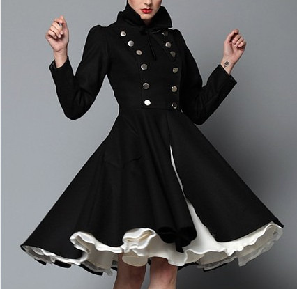 justamus:  prettyy-little-things:  cute petticoat dress  I have a definite weakness for coatdresses 