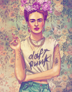 designcloud:  Illustrations by Fab Ciraolo combining modern-day trends with iconic figures. (via MundoFlaneur) 