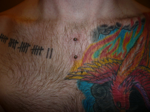 Life - New surface piercing, pierced by me [January 2012]