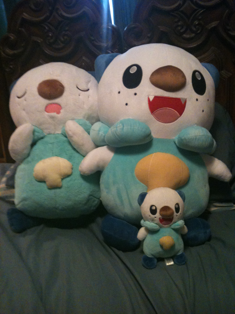 With the sleepy pillow and small size oshawott