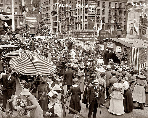 librar-y:   Italian Festa. Circa 1912 street festival in New York’s Little Italy.