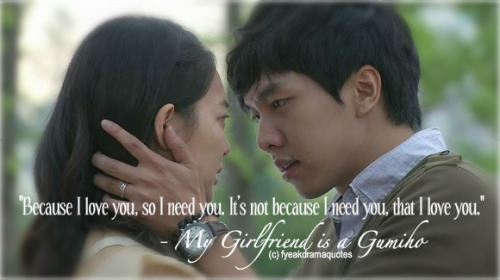 fyeahkdramaquotes:My Girlfriend is a Gumiho (2010) 