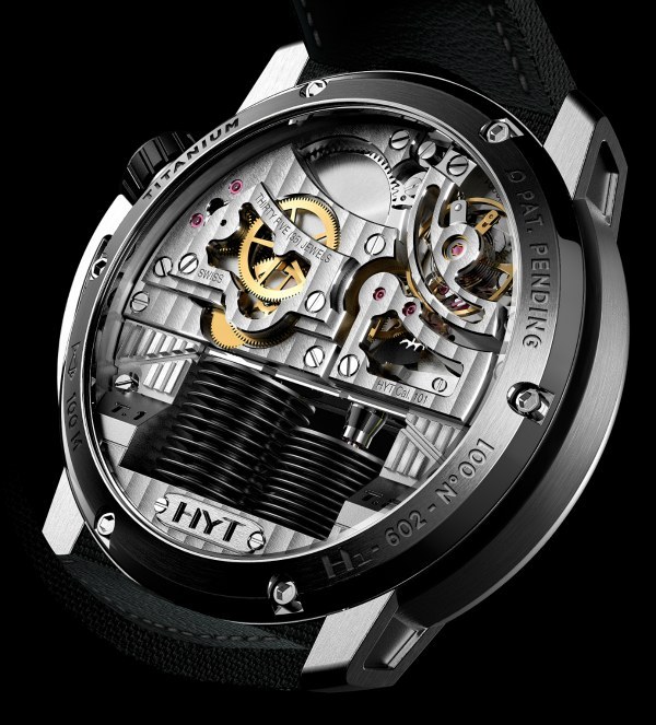 moare:  thefibonaccist:  unknownskywalker:  HYT H1 Hydro-Mechanical watch by HYT