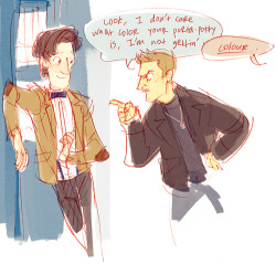 hoursago:  i want to get in on this team free will/team tardis/blogger detectives vs the universe thing because i love crossovers but i’m really bad at thinking of cool confrontation scenes and it ends up being nothing but sherlock provoking dean 