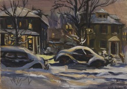 thunderstruck9: Loïs Mailou Jones (American, 1905-1998), 1220 Quincy Street, c.1948-53. Oil on canvas, 39.5 x 27.1 cm. source via peira 