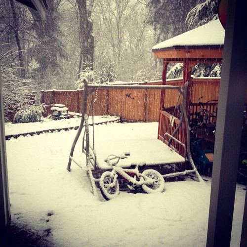 It’s a wee bit snowing! (Taken with instagram)