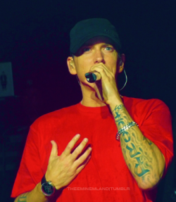 its-slimshady-bitch:  eminem in red. Sexiest