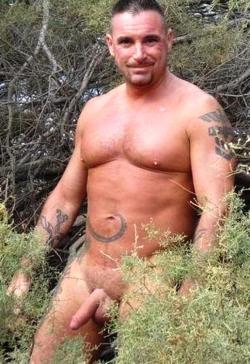 Cumming out of the bushes…