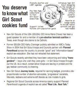 t92marihoene:  buddhistwitchery:  viennesetrainspotter:  bitchesguidetoetiquette:  Do you love Girl Scout Cookies? Of course you do! Well, here are more reasons for you to love them!  The term “pro-abortion” really tells you who funded this ad. Also