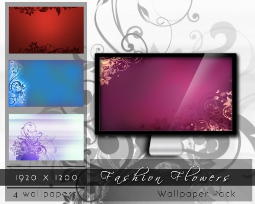 Fashion Flowers Wallpaper Pack by ~ursula-in-norway