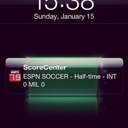 Only notification I got since the start of the game, wow. (Taken with instagram)