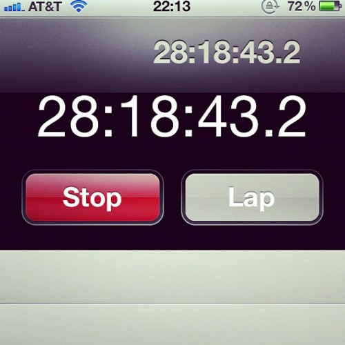 That’s cool, my stopwatch has been going for that long…. (Taken with instagram)