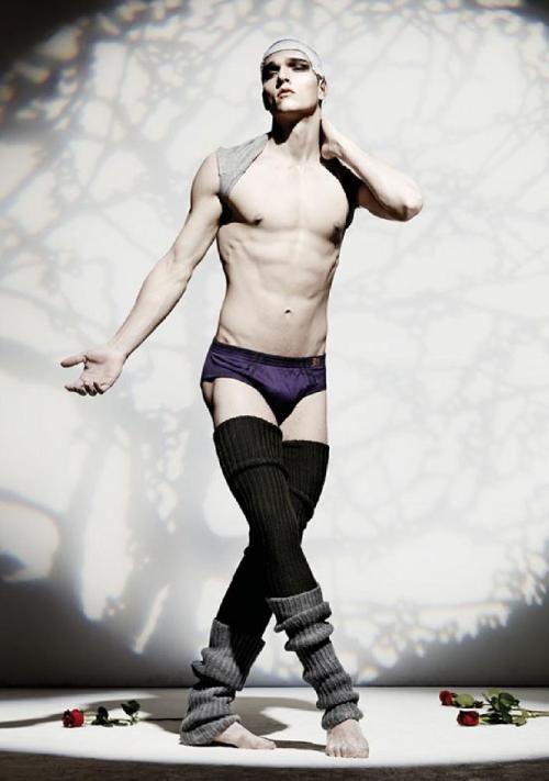 boysinballet:  fashionnasty:   À LA NUREEV  Alexandre Cunha for John Galliano Underwear F/W 2011  *submission* 