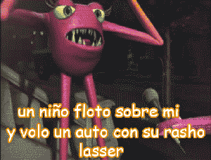 siimonbaz:  un niño floto sobre mi y voló un auto con su rasho lasser ! 