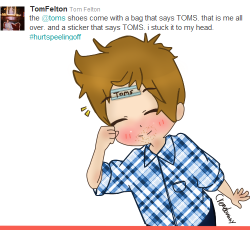 cremebunny:   Chibi Felton and the Toms Sticker - Requested by Anna   