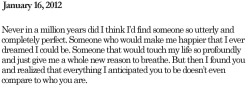 And then I let it all slip away.