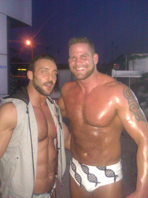 Matt Morgan & Chris Masters!!! My body can’t handle this much Hotness!