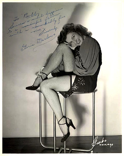  Gloria Marlowe   aka. “Flame”.. Vintage 50’s-era promo photo personalized: