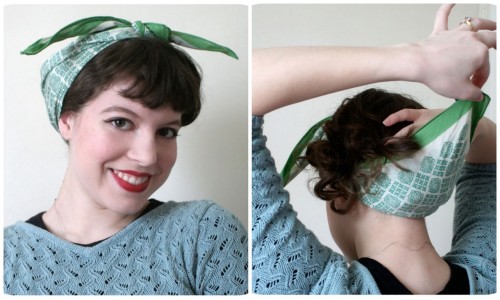 DIY How to Tie a 40s Rosie the Riveter Scarf for Bad Hair Days. Wish I had known how to do this a lo