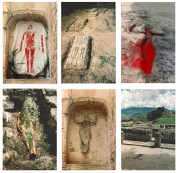 cavetocanvas:   Ana Mendieta, Silueta Works in Mexico, 1973-77 From The Museum of Contemporary Art, Los Angeles:  Ana Mendieta was born into a politically prominent family in Cuba closely affiliated with the Communist movement led by Fidel Castro. When