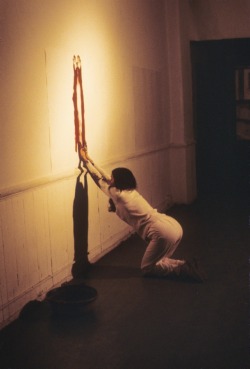 cavetocanvas:Ana Mendieta, Body Tracks, 1974