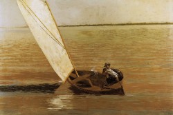 loverofbeauty:  Thomas Eakins - Sailing 