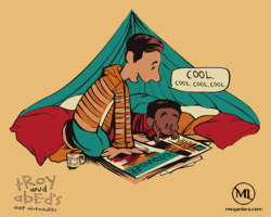 Urbanfaerie:  Troy And Abed As Calvin And Hobbes 