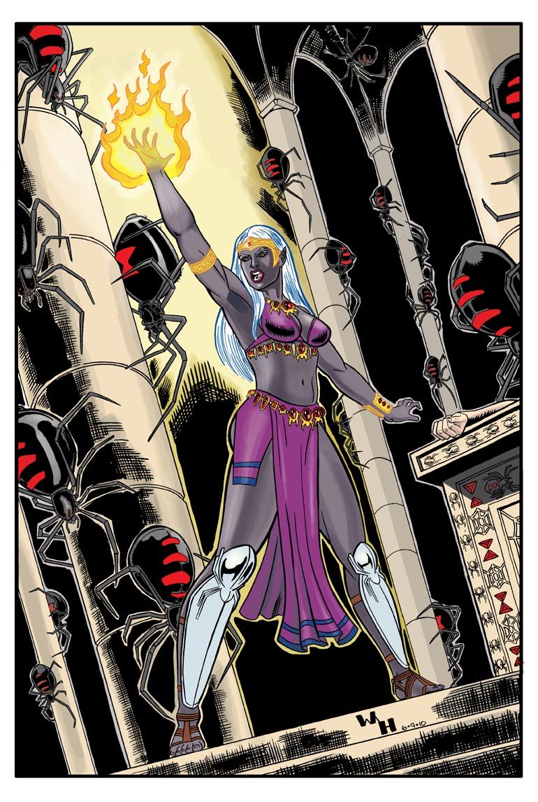 Drow Priestess by ~introvertedart
Another oldie, this one was based on Gary Gygax’s D series.