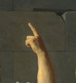 proustitute:  Hands of Jacques-Louis David’s The Death of Socrates, 1787 