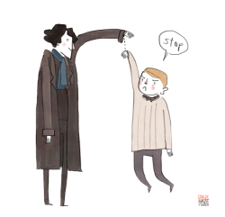 gingerhaze:  Silly happy Sherlock art to