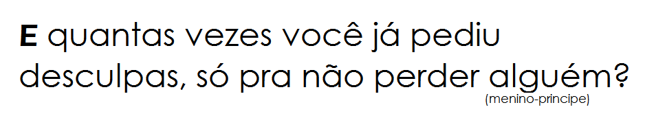 Per(feito) pra mim