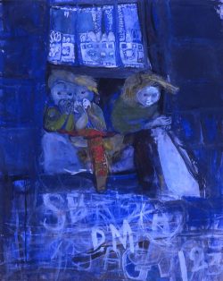 thorsteinulf:  Joan Eardley - Three children at a tenement window (1961) 