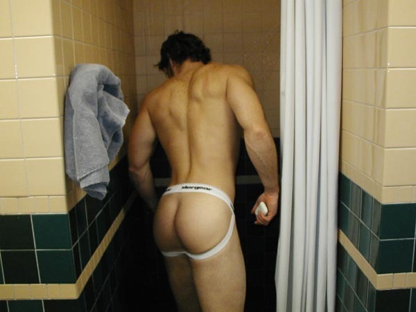 Jock strap butt.