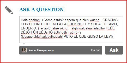 Cuando me enteré de que Obama rechazó la ley SOPA quise mandarle un lindo ask de agradecimiento :B