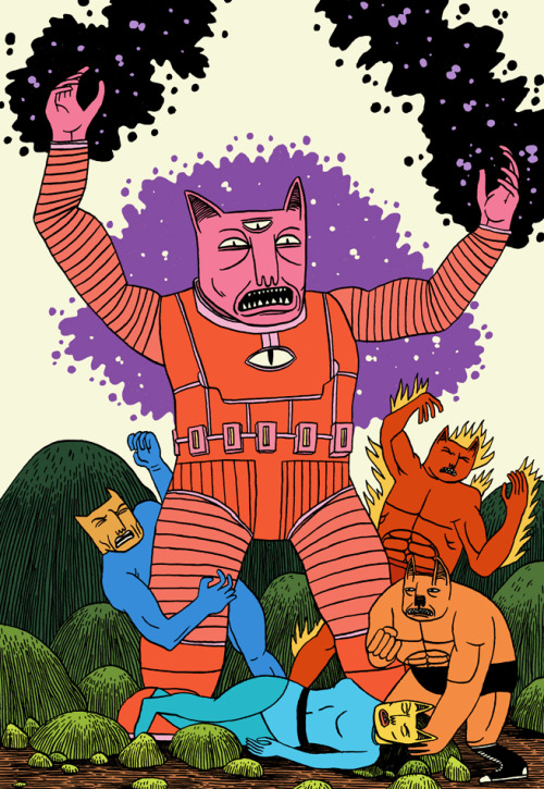 jackteagle:  Catastic Four Had the inks lying around for almost 2 years, finally decided to finish colouring it. 