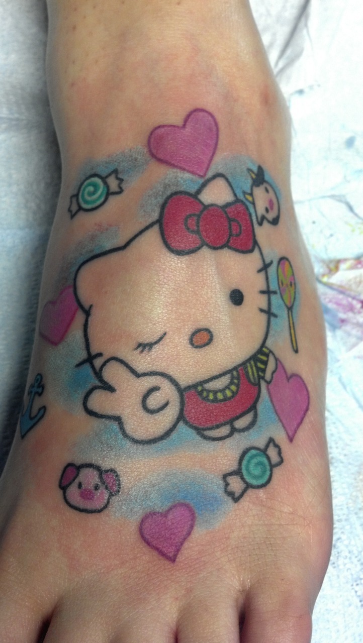 Hello kitty tattoo