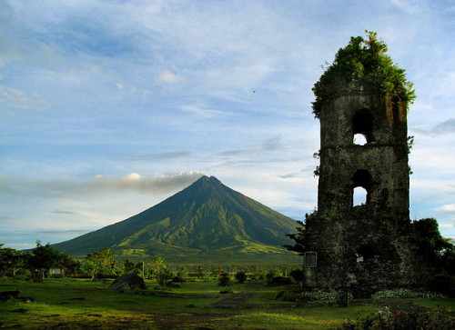 by Storm Crypt on Flickr.Cagsawa Ruins, an 18th century Franciscan church and Mayon Volcano - Albay,