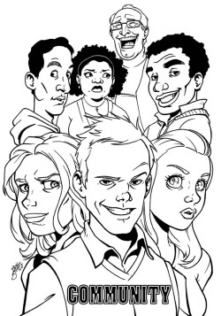 homiedontdeanthis:  Community by ~BenSteeves this is WONDERFUL @NbcCommunity fanart! @danharmon #SixSeasonsAndAMovie 