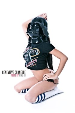 starwarsgonewild:  Hot Dark Helmet, by Mike Ho Model: Genevieve Chanelle 
