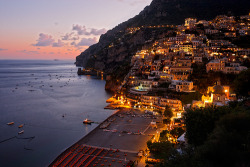 black-wolves:  Positano in the Evening (by