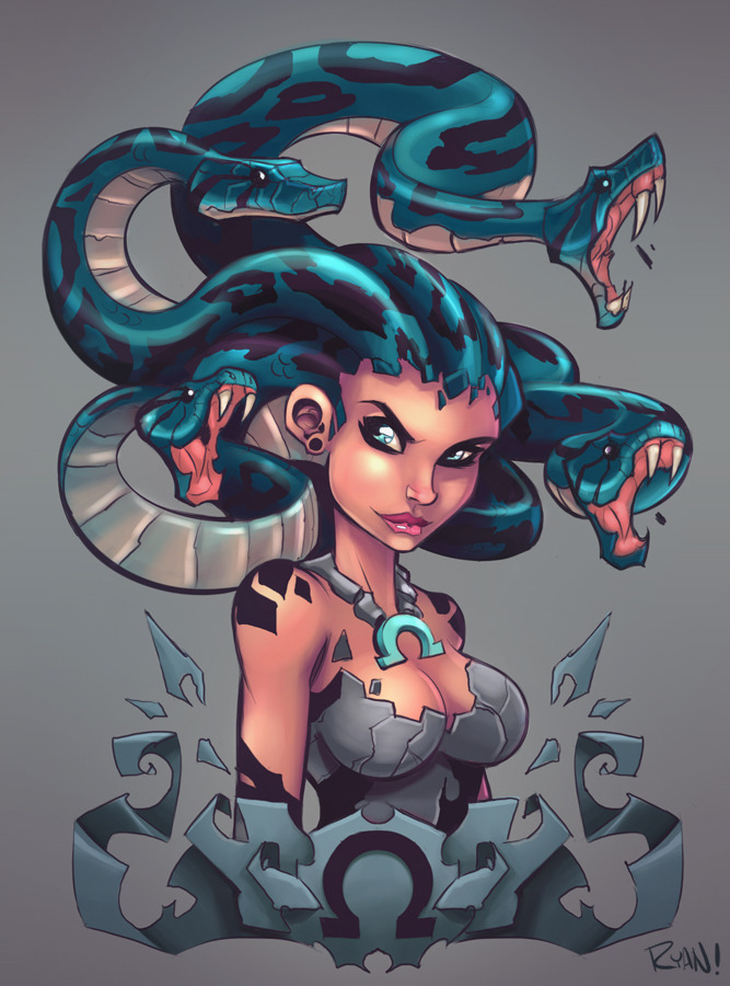 fuckyeahgorgons:  Medusa by *frogbillgo 