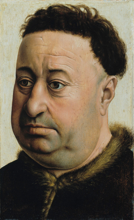 bonjourtableau:  Portrait of a Fat Man, 1425, Robert Campin, Gemäldegalerie 