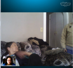 Skypeing with Grandmama