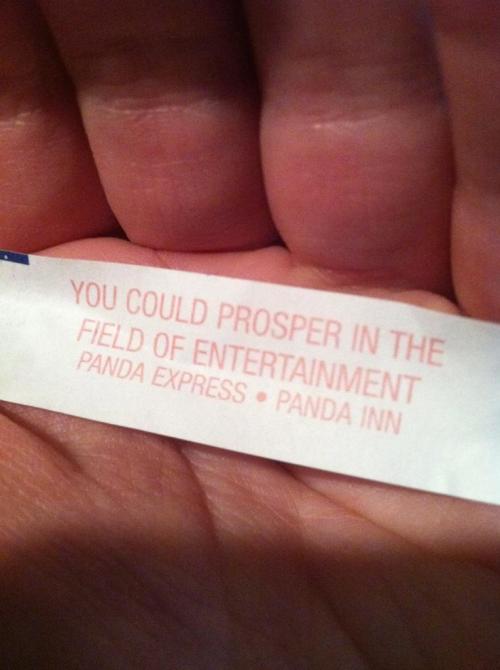 Well, thanks for believing in me, Panda Express. \m/