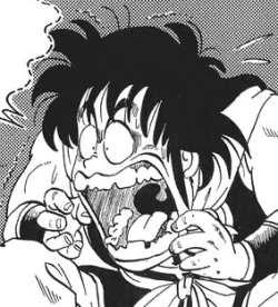 copesetic:  jeannevalois:  lesbiandeathcult:  Yamcha makes the best faces in the early volumes.  No way, he is the funniest character in all the serie! And, well, would you prefer the company of a funny guy or the one of a grouchy midget? (…Ok, I‘m