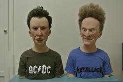 thatassholefromdaytona:  braintime:  phuckingawesome:  rockyh0rr0rbeetlejuice:   suarezart: Real-life Beavis &amp; Butthead by make up effects artist Kevin Kirkpatrick.  Holy fucking shit. :o  Haha  holyyyyyyyyyyyyyyyy shit  so creepy.