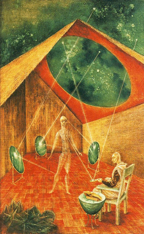 screamingwhores:  Creación con rayos astrales by Remedios Varo 